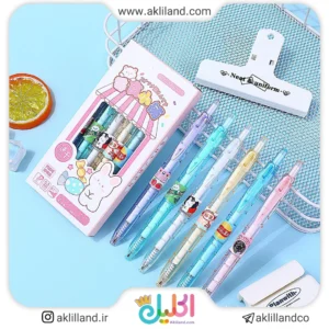 خودكار طرح فانتزی (بسته 6 عددی) (رنگ جوهر مشکی)