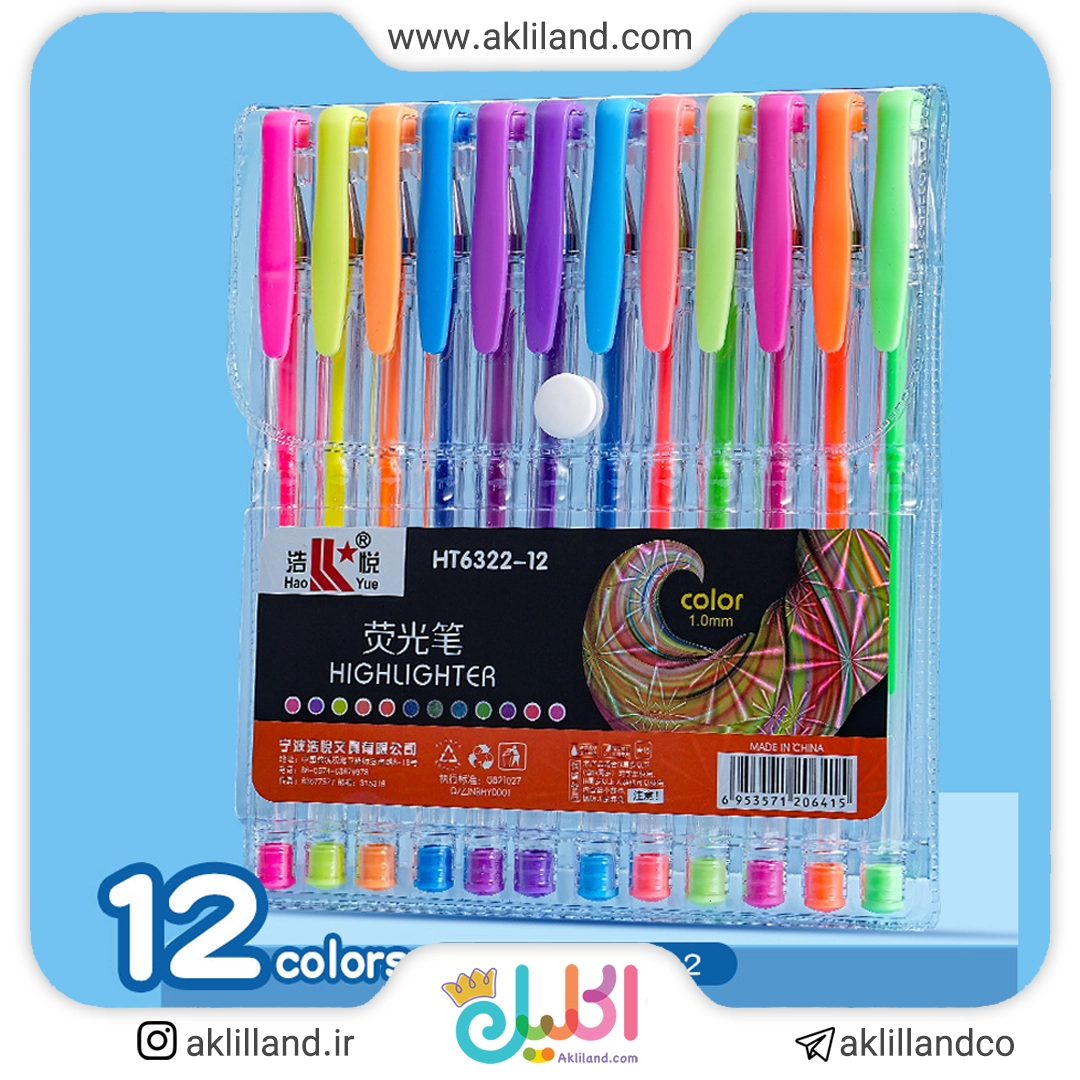 خودکار 12 رنگ فلورسنت