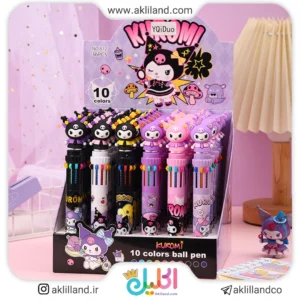 خودکار 10 رنگ کرومی گل گلی