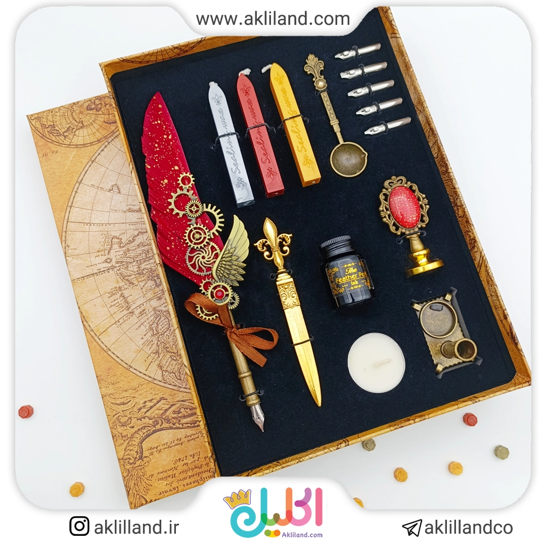 ست روان نویس و قاشک و مهرو موم نوستالژی