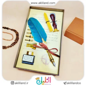 ست خودنویس و مهر پر رنگی(رندوم)