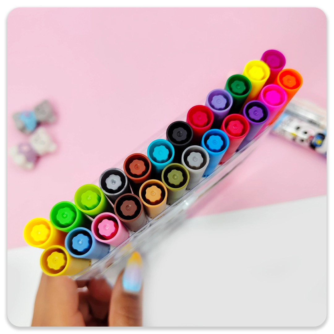 ماژیک دو سر خطی 24 رنگ