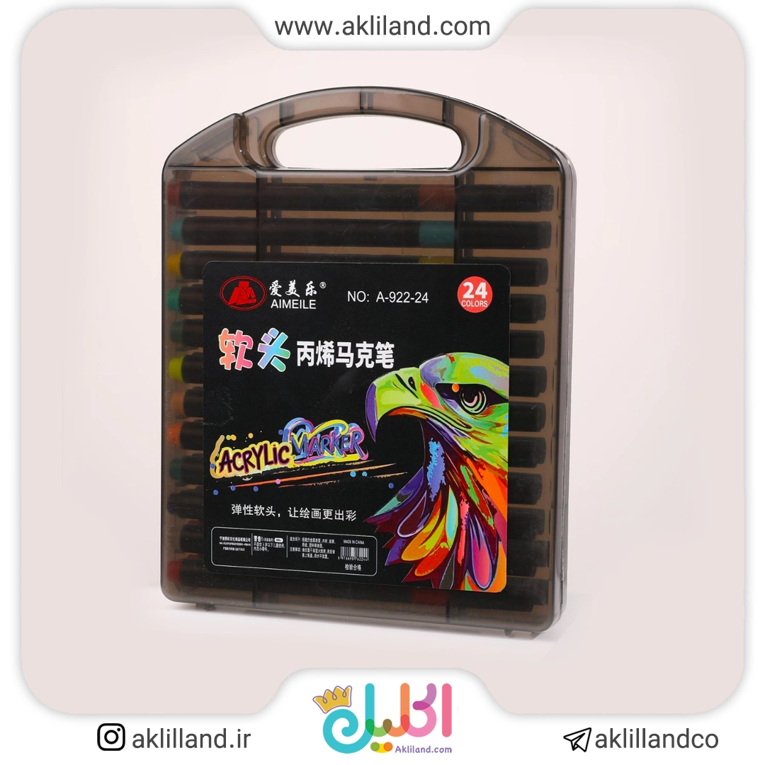 ماژیک اکرلیک نوک نرم 24 رنگ