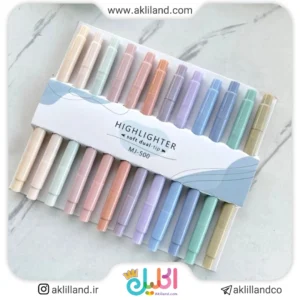 ماژیک هایلایتر 12 عددی پاستیلی