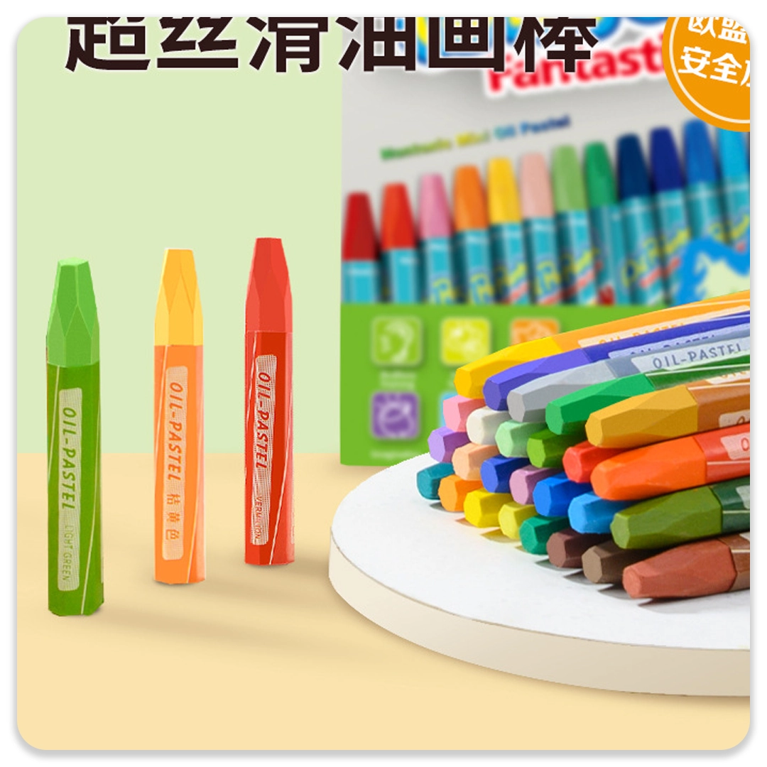 مداد شمعی 24 رنگ ساده