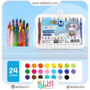 مداد شمعی چرخشی 24 تایی لبوبو