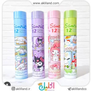 مداد رنگی 12 رنگ کرومی استوانه ای