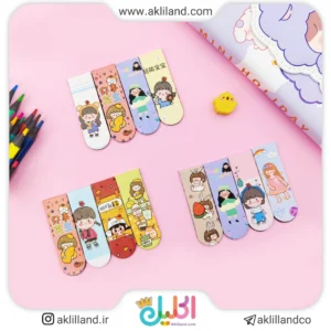 بوک مارک مگنتی طرح دختر شاد (مدل رندوم)