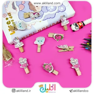 گیره چوبی عروسکی (بسته 10 عددی)