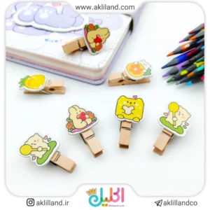 گیره چوبی فانتزی (بسته 10 عددی)