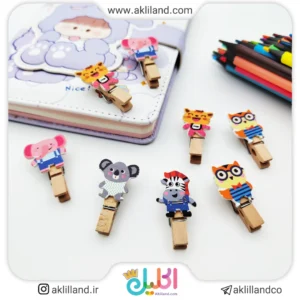 گیره چوبی حیوانات (بسته 10 عددی)