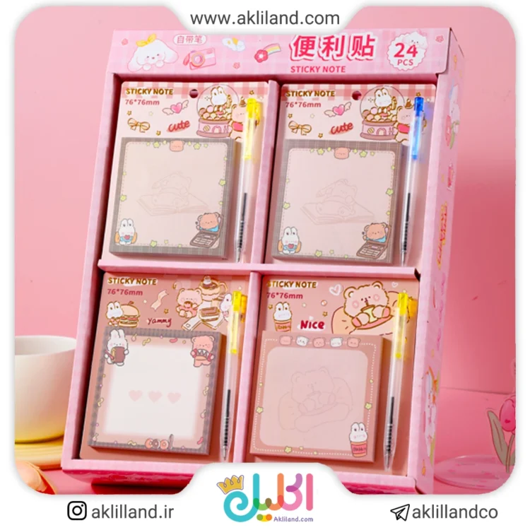 استیک نوت خرس قهوه ای و دوستان