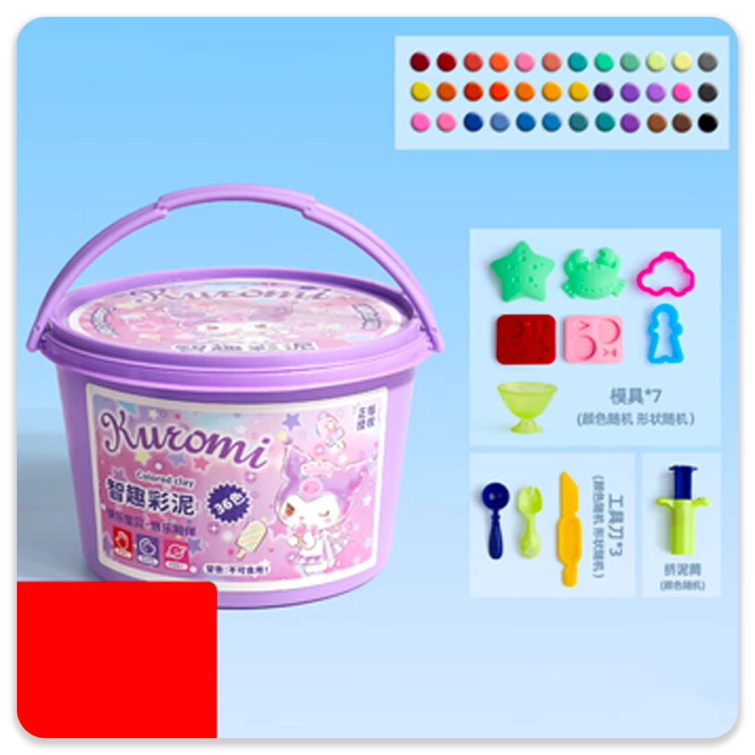 خمیر کلی رنگی سطلی 36 عددی