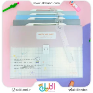 پوشه خط کش دار طرح شطرنجی(رندوم)