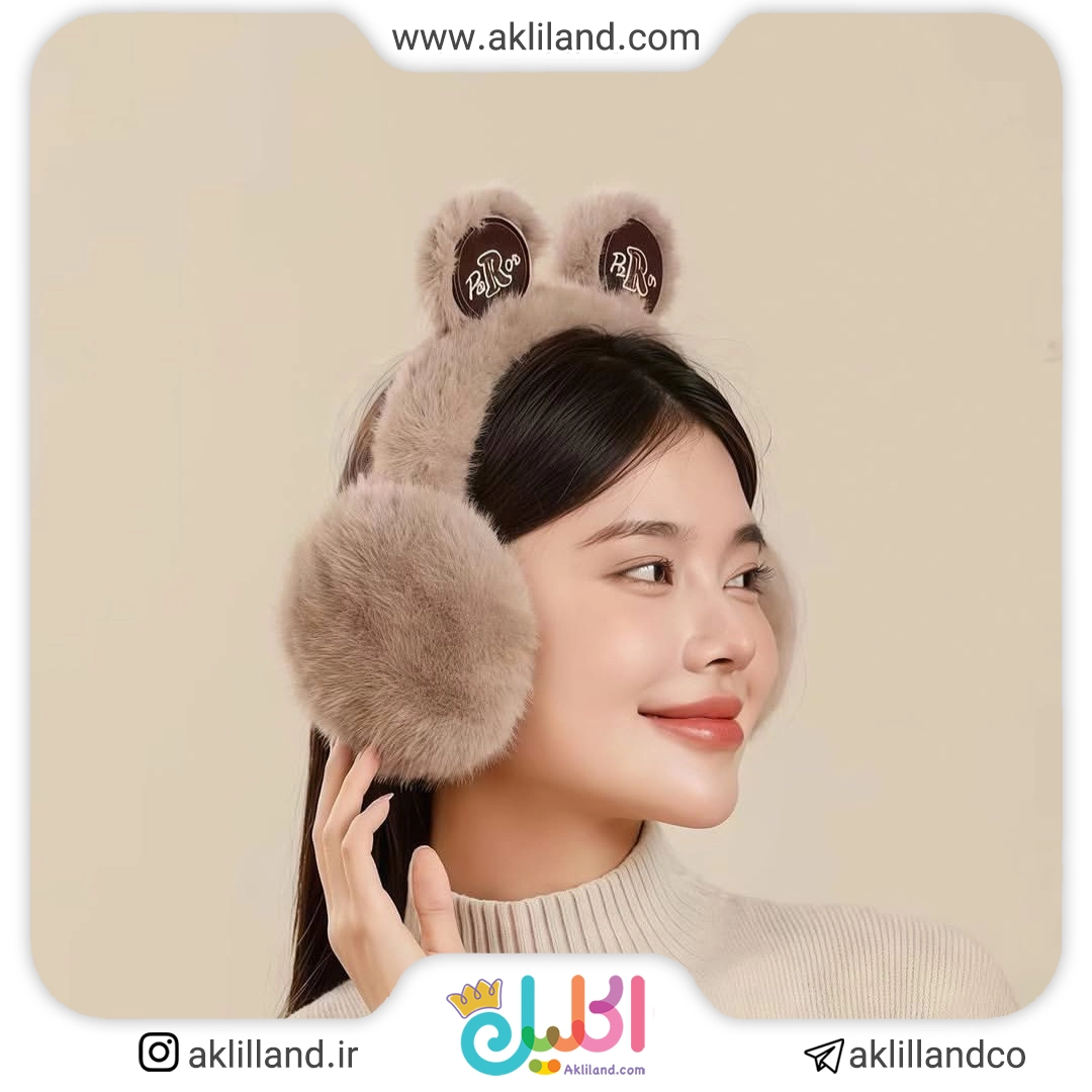 گوش بند پشمی مدل خرسی