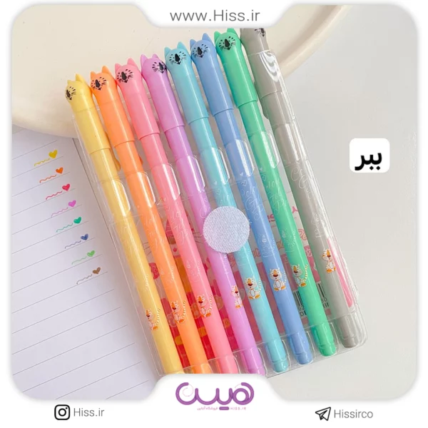 روان نویس پاستیلی 8 رنگ ببری