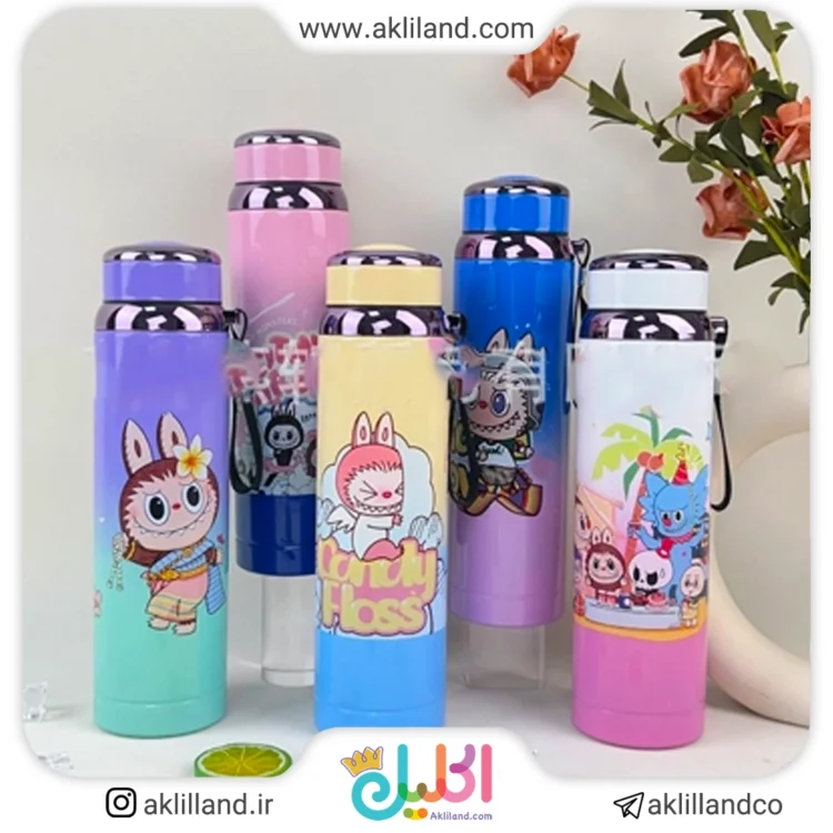 فلاسک رنگی لبوبو بزرگ(رندوم)